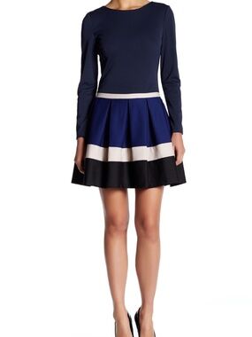 NWT MAAC LONDON Sophia Fit & Flare Wool Blend Dress